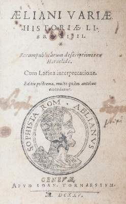 Bild Nr.1: 145-1 Aelianus,C.: (Old and rare books, manuscripts)