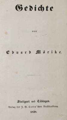 Bild Nr.1: 145-1040 Mörike,E.: (Literature and illustrated books 19th century)