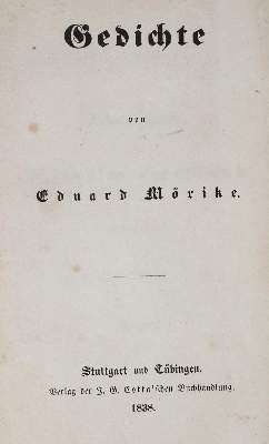 Bild Nr.4: 145-1040 Mörike,E.: (Literature and illustrated books 19th century)