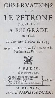 Bild Nr.1: 145-1044 (Brugiere de Barante,C.I.).: (Petronius Arbiter)