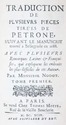 Bild Nr.2: 145-1045 Rotbrauner Maroquineinband: (Petronius Arbiter, Einband)