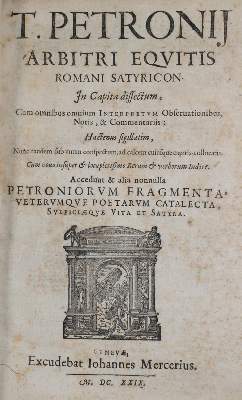 Bild Nr.1: 145-1065 Petronius Arbiter,T.: (Literatur und illustrierte Bücher bis 19.Jahrhundert)
