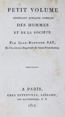 Bild Nr.1: 145-1091 Say,J.B.: (Literatur und illustrierte Bücher bis 19.Jahrhundert)