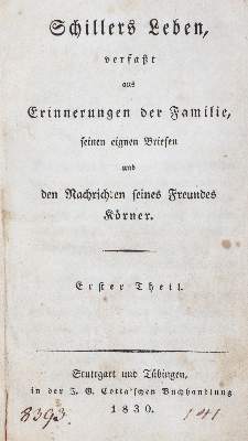 Bild Nr.1: 145-1098 Schiller,F.v.: (Literatur und illustrierte Bücher bis 19.Jahrhundert)