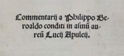 Bild Nr.2: 145-11 Apuleius,L.: (Alte Drucke, Handschriften und Theologie)