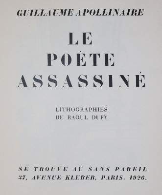 Bild Nr.22: 145-1130 Apollinaire,G.: (Modern literature and illustrated books 20th century)