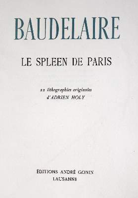 Bild Nr.2: 145-1131 Baudelaire,C.: (Modern literature and illustrated books 20th century)