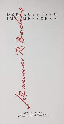 Bild Nr.4: 145-1137 Becher,J.R.: (Modern literature and illustrated books 20th century)