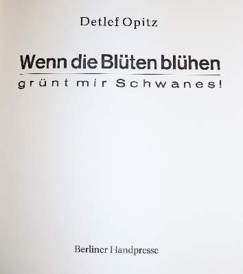 Bild Nr.1: 145-1143 Berliner Handpresse.: (Modern literature and illustrated books 20th century)
