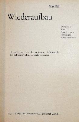 Bild Nr.3: 145-1148 Bill,M.: (Modern literature and illustrated books 20th century)