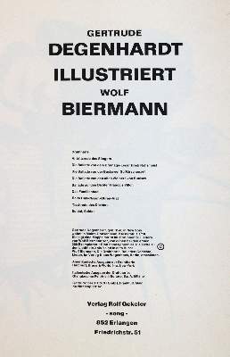 Bild Nr.1: 145-1179 Degenhardt, Gertrude: (Modern literature and illustrated books 20th century)