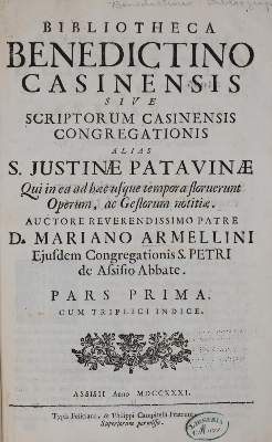 Bild Nr.1: 145-12 Armellini,M.: (Alte Drucke, Handschriften und Theologie)