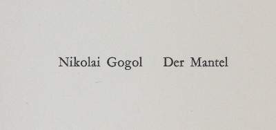 Bild Nr.7: 145-1208 Gogol,N.: (Modern literature and illustrated books 20th century)