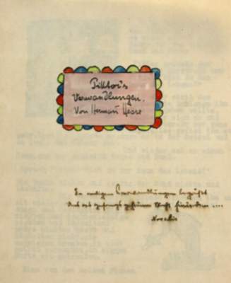 Bild Nr.1: 145-1228 Hesse,H.: (Literatur und illustrierte Bücher 20.Jahrhundert - Alte Literatur in modernen Ausgaben)