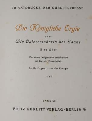 Bild Nr.1: 145-1258 Königliche Orgie, Die,: (Modern literature and illustrated books 20th century)