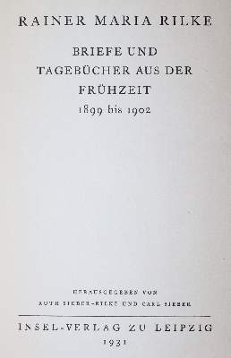 Bild Nr.1: 145-1339 Rilke,R.M.: (Modern literature and illustrated books 20th century)