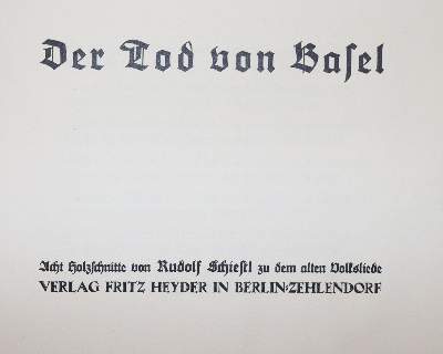 Bild Nr.3: 145-1371 Tod von Basel, Der.: (Modern literature and illustrated books 20th century)