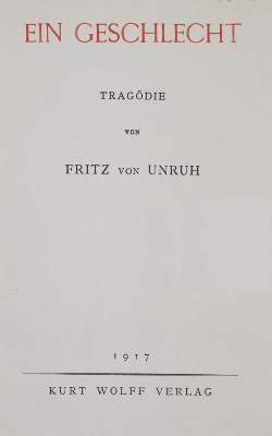 Bild Nr.1: 145-1378 Unruh,F.v.: (Modern literature and illustrated books 20th century)