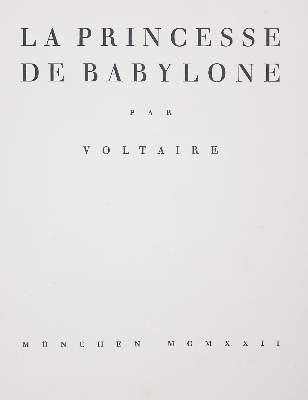 Bild Nr.4: 145-1383 Voltaire,(F.M.A.de).: (Modern literature and illustrated books 20th century)