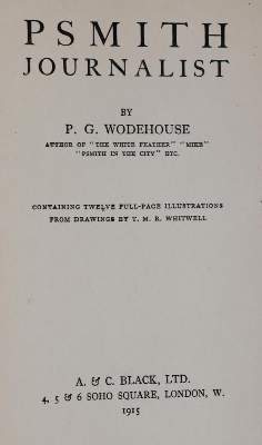 Bild Nr.1: 145-1390 Wodehouse,P.G.: (Literatur und illustrierte Bücher 20.Jahrhundert - Alte Literatur in modernen Ausgaben)