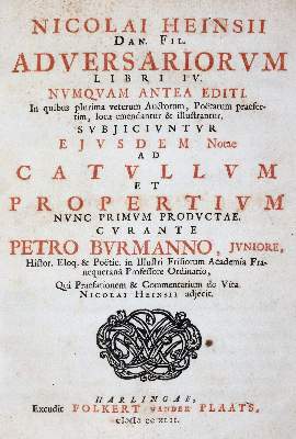 Bild Nr.1: 145-144 Heinsius,N.: (Alte Drucke, Handschriften und Theologie)