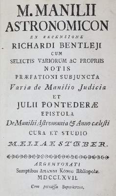 Bild Nr.3: 145-1526 Manilius,M.: (Verschiedene Gebiete - Varia, Astronomie)