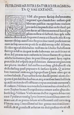Bild Nr.1: 145-155 Petronius Arbiter.: (Inkunabeln)
