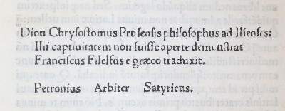 Bild Nr.3: 145-155 Petronius Arbiter.: (Inkunabeln)