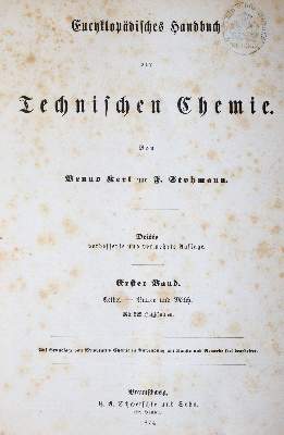 Bild Nr.1: 145-1552 Kerl,B. u. F.Stohmann.: (Verschiedene Gebiete - Varia, Chemie)