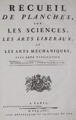 Bild Nr.1: 145-1555 Diderot,D. u. J.d`Alembert.: (Verschiedene Gebiete - Varia)