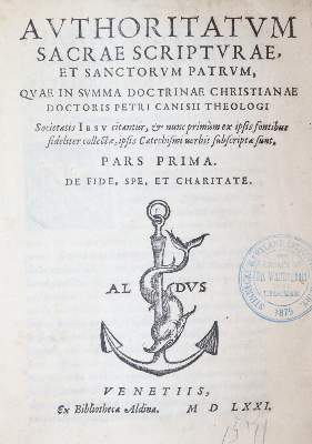 Bild Nr.1: 145-16 Authoritatum sacrae scripturae,: (Alte Drucke, Handschriften und Theologie)
