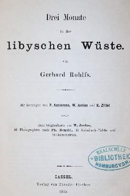 Bild Nr.1: 145-1630 Rohlfs,G.: (Afrika)