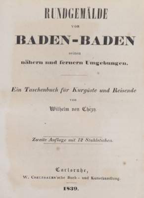 Bild Nr.1: 145-1687 Chezy,W.v.: (Deutschland, Baden-Baden)