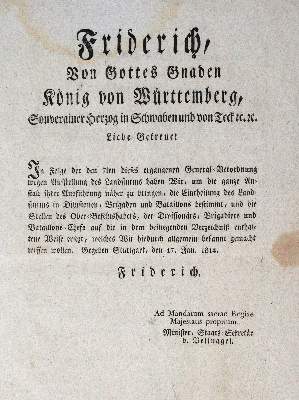 Bild Nr.2: 145-1733 Friedrich I., König von Württemberg.: (Deutschland)