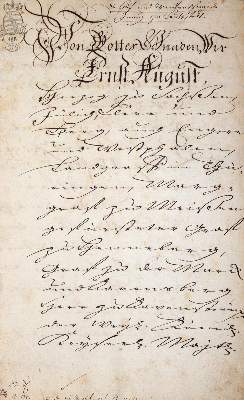 Bild Nr.1: 145-1743 Ernst August I. von Sachsen-Weimar-Eisenach.: (Deutschland, Handschriften, Buttstadt)