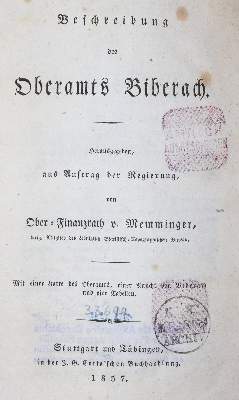 Bild Nr.1: 145-1787 Oberamtsbeschreibungen.: (Deutschland)