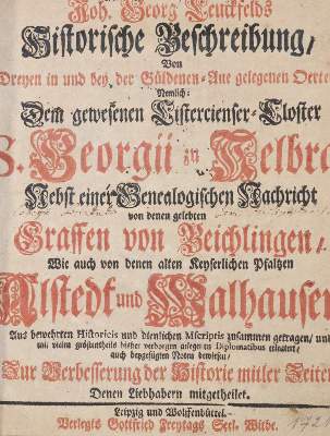 Bild Nr.1: 145-183 Leuckfeld,J.G.: (Old and rare books, manuscripts)