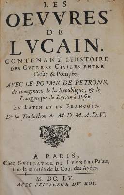 Bild Nr.1: 145-186 Lucanus,M.A.: (Old and rare books, manuscripts)