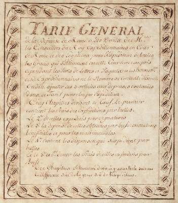 Bild Nr.1: 145-1886 Tarif General.: (Italien, Handschriften)