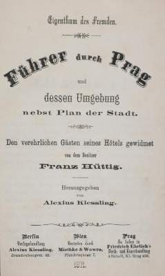 Bild Nr.1: 145-1948 Hüttig,F.: (Österreich, Böhmen, Prag)