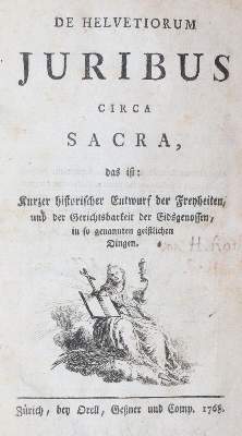 Bild Nr.1: 145-1957 (Balthasar,J.A.F.v.).: (Schweiz)