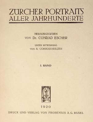 Bild Nr.1: 145-1978 Escher,C. u. A.Corrodi-Sulzer.: (Schweiz, Portrait)