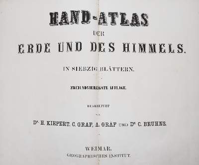 Bild Nr.3: 145-1998 Kiepert,H., C.Gräf u. C.Bruhns.: (Verschiedene Länder - Geschichte, Atlanten)