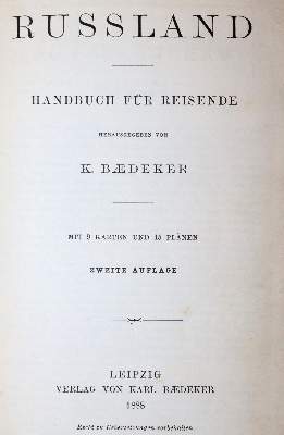 Bild Nr.1: 145-2015 Russland.: (Verschiedene Länder - Geschichte, Baedeker)
