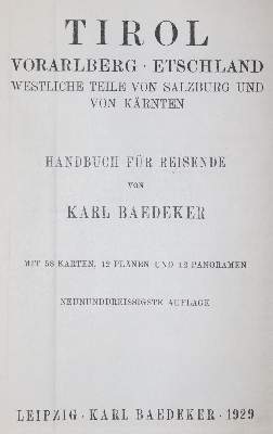 Bild Nr.1: 145-2016 Sammlung: (Verschiedene Länder - Geschichte, Baedeker)