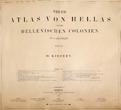 Bild Nr.1: 145-2044 Kiepert,H.: (Verschiedene Länder - Geschichte, Griechenland)