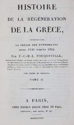 Bild Nr.1: 145-2049 Pouqueville,F.C.H.L.: (Verschiedene Länder - Geschichte, Griechenland)