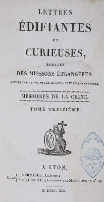 Bild Nr.1: 145-2067 Lettres edifiantes: (Verschiedene Länder - Geschichte)