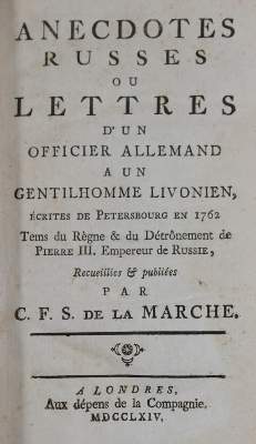 Bild Nr.1: 145-2097 Marche,C.F.S.de la (d.i. C.F.Schwan).: (Verschiedene Länder - Geschichte, Russland, Peter III.)