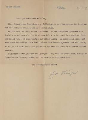Bild Nr.1: 145-2137 Jünger, Ernst,: (Autographs)